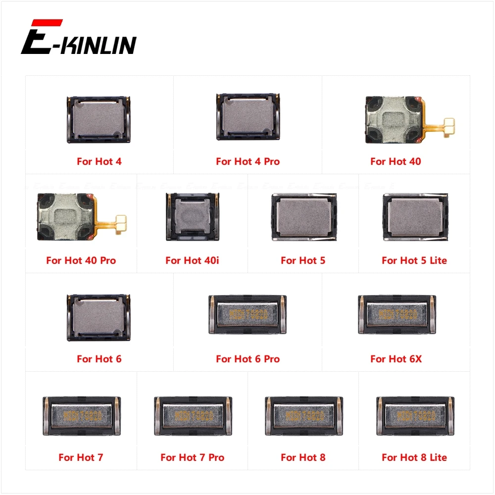 Top Ear Speaker Receiver Earpieces Parts For infinix Hot 4 40 40i 5 6 6X 7 8 Pro Lite Replacement Parts Flex Cable