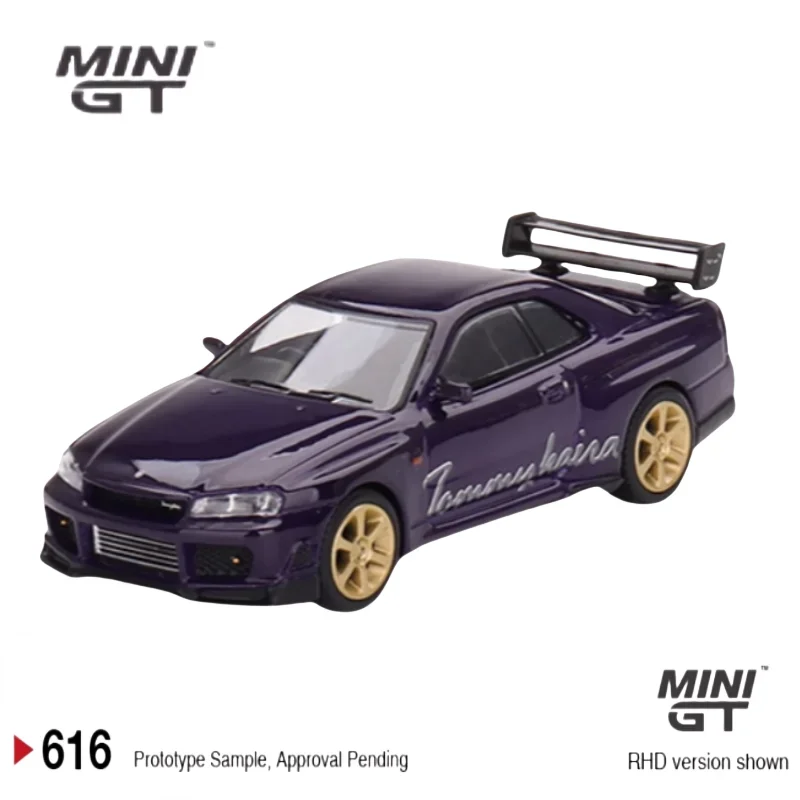 

Модель автомобиля из сплава под давлением 1:64 Nissan Skyline GT-R (R34), мальчикам нравятся коллекционные игрушечные украшения, украшение комнаты, праздничные подарки.