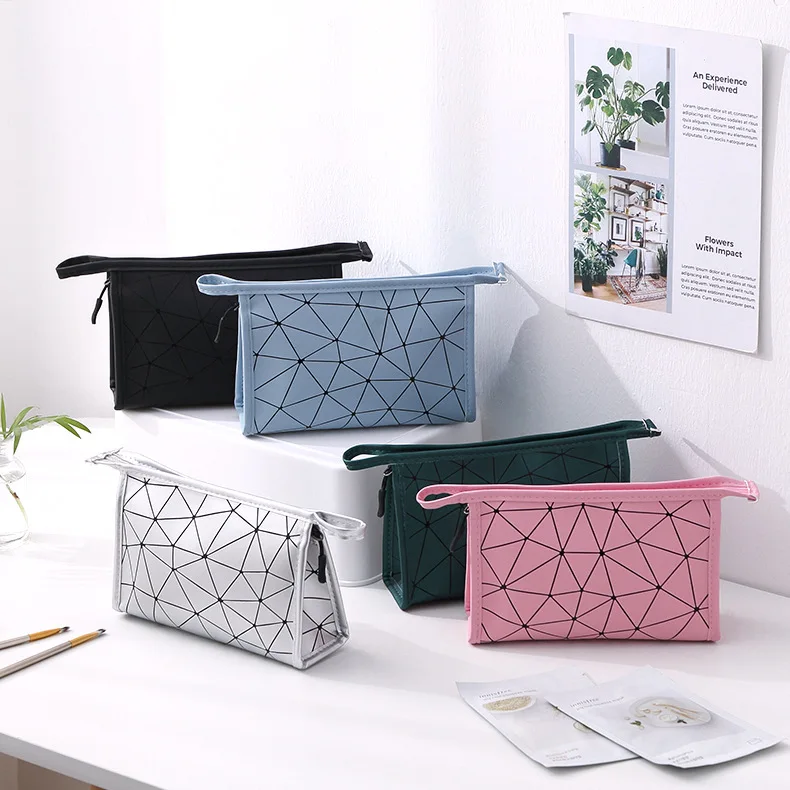 New Women Travel Cosmetic Bag Multifunction Geometric Makeup Bags Waterproof Portable Toiletries Organizer Make Up Cases 2024