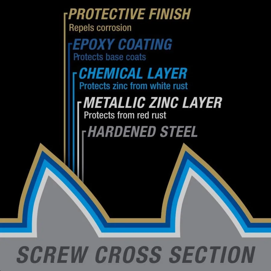 Power Pro Premium Parafusos de madeira externos 9 x 21 2 polegadas Parafusos de deck multiuso para projetos ao ar livre T25 Star Bit incluído Bronze 44