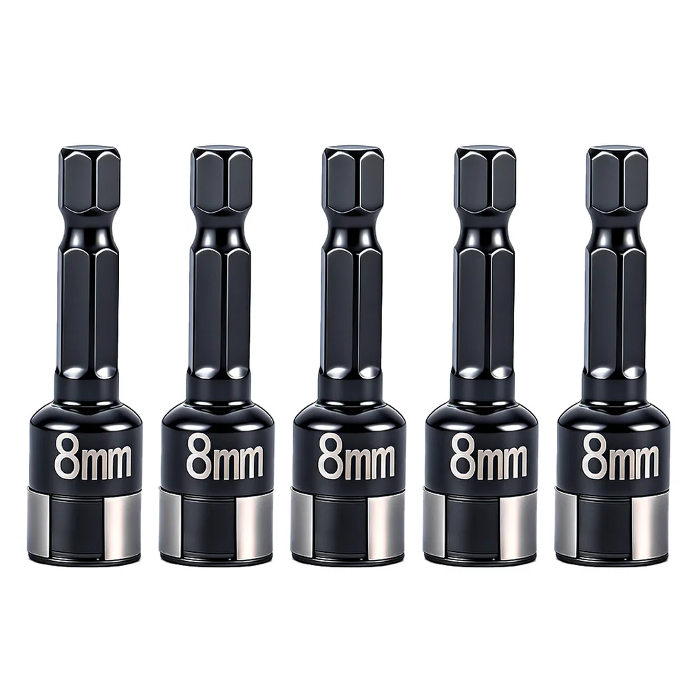 1/3/5Pcs Hex Handle Steel Ball Sleeve High-Torque 8mm Sleeve Hexagonal Socket With Steel Ball Socket Adapter Hand Tools