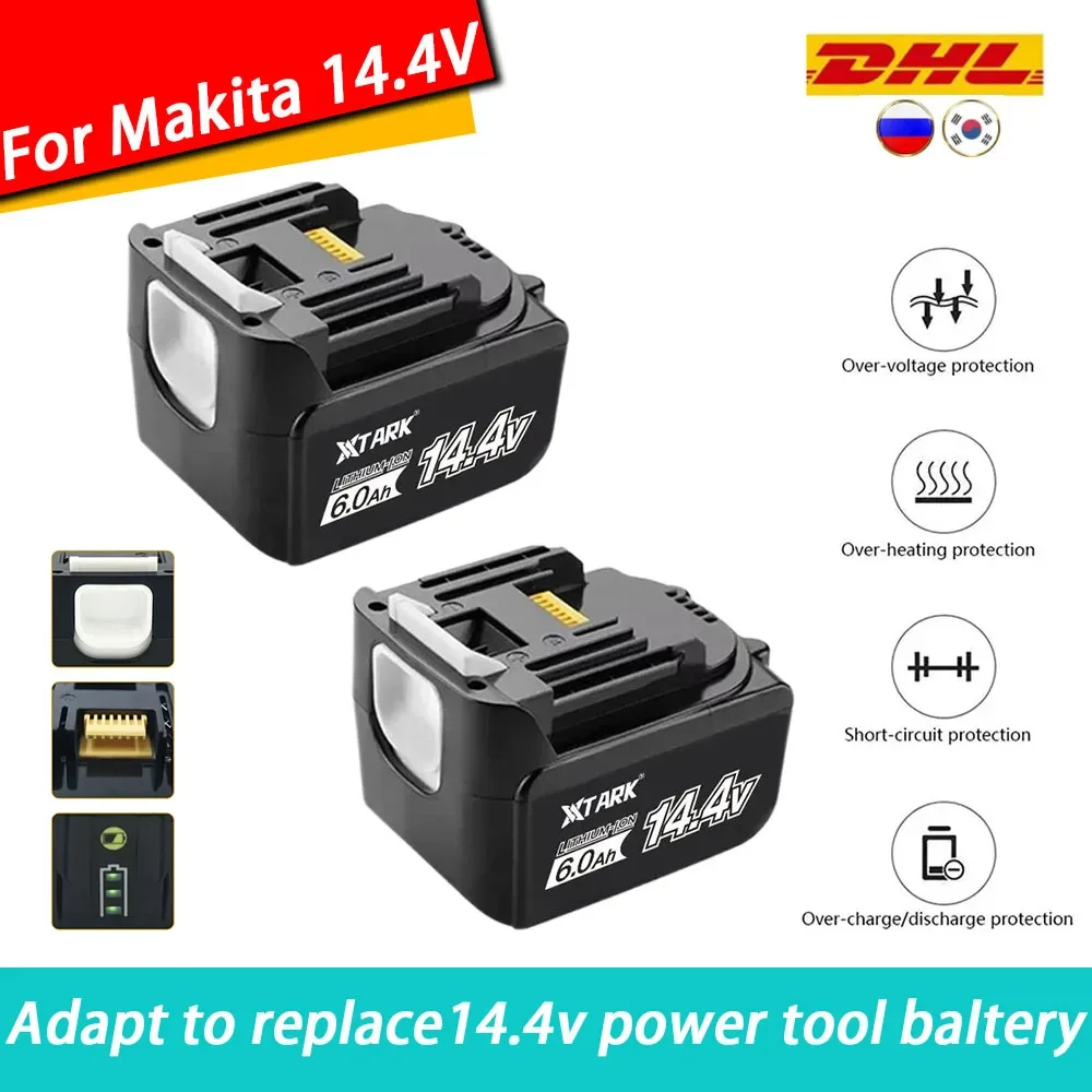 

Lithium-Ion BL1430 Rechargeable Battery 6000mAh 14.4V 6.0Ah for Makita Cordless Tools BL1440 DA340DRF BDF343 Free Post