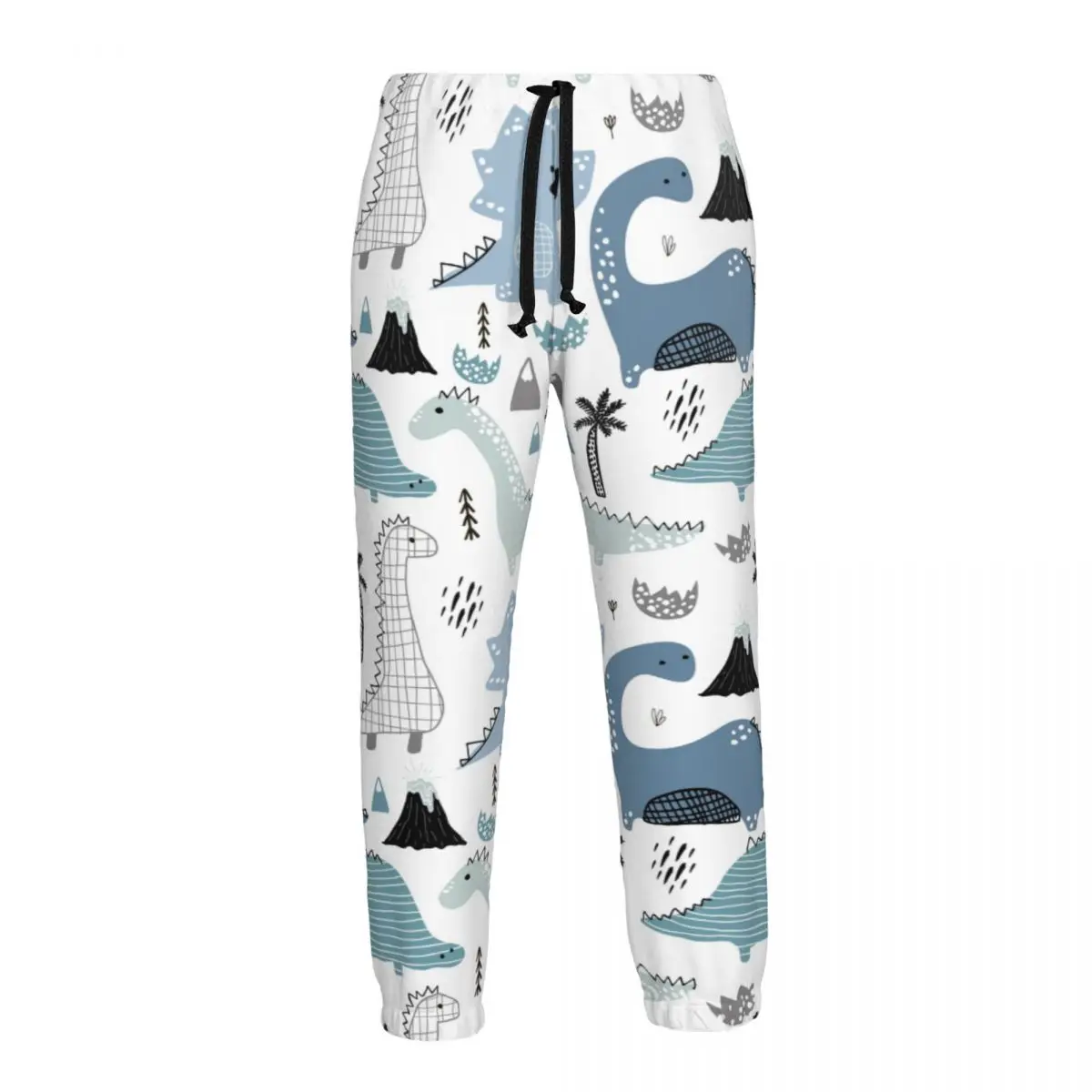 Men Joggers Pants Hand Drawn Scandinavian Dinosaur Man Sweatpants Streetwear Casual Mens Pants