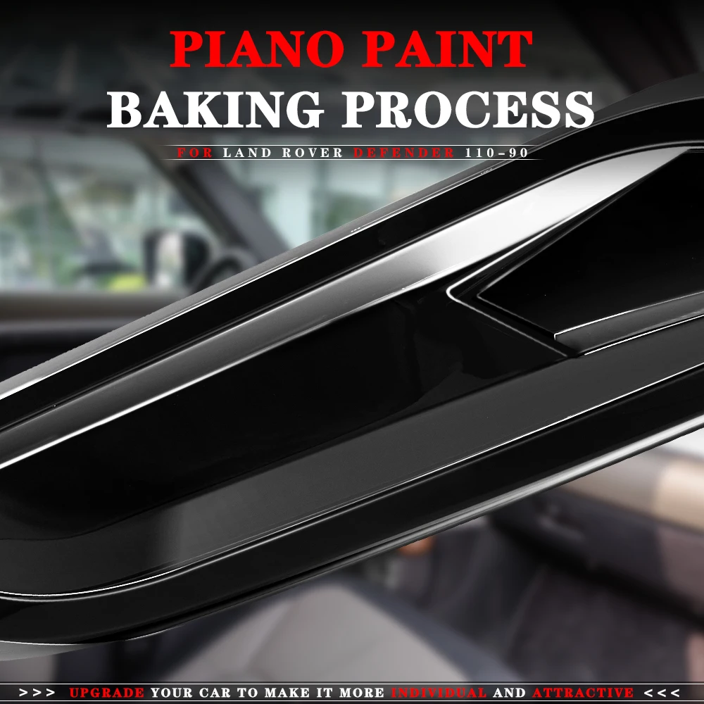 For Land Rover Defender 90 110 2020-2023 High Quality ABS Bright Black Front Bonnet Engine Hood Vent Trim Cover