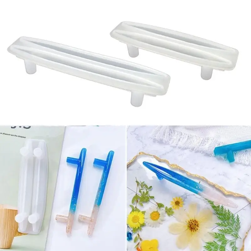 91AF Tray Handle Resin Casting Mold Epoxy Resin Mold DIY Tray Handles Mold