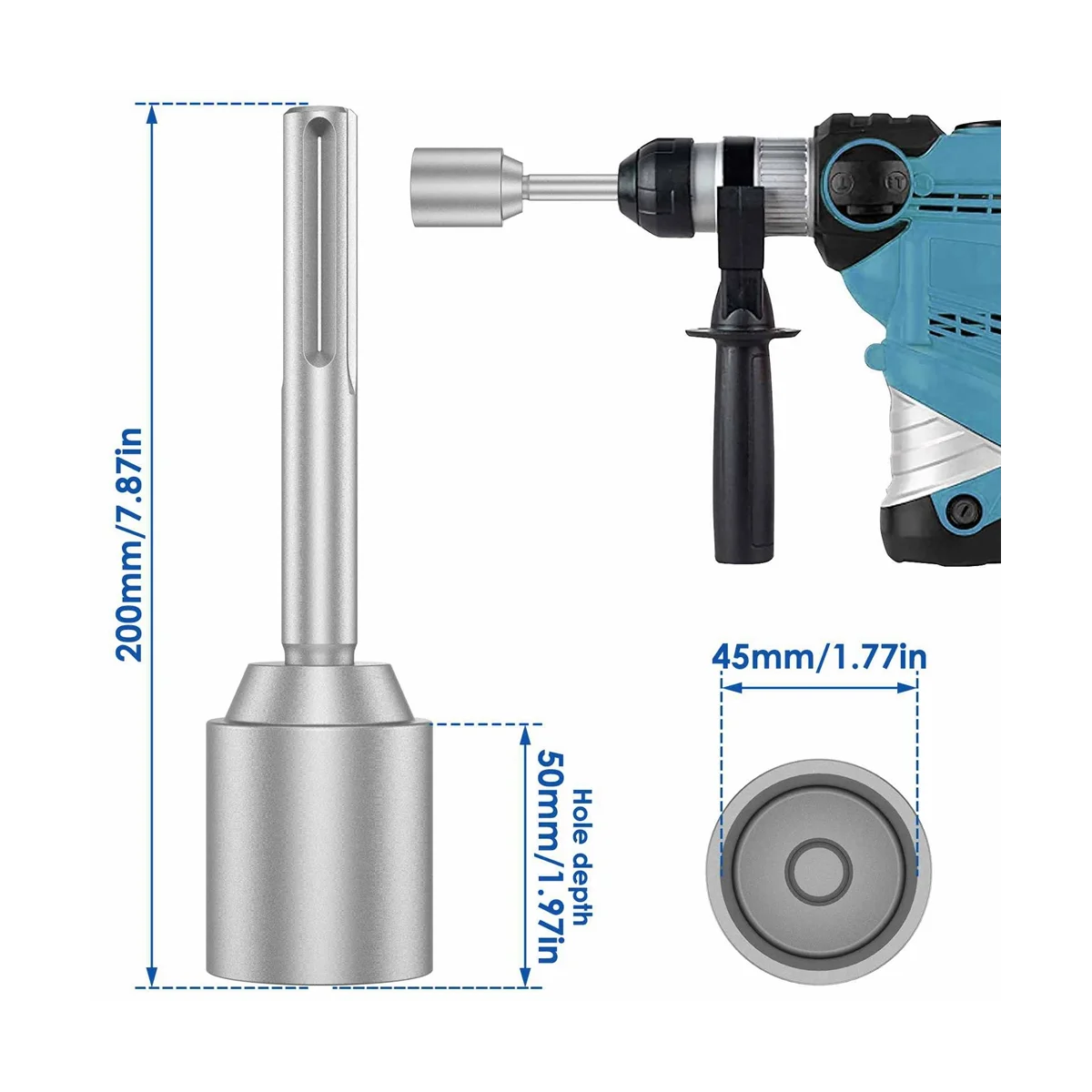 ドリルビットソケット,頑丈,45mm,耐摩耗性,耐摩耗性