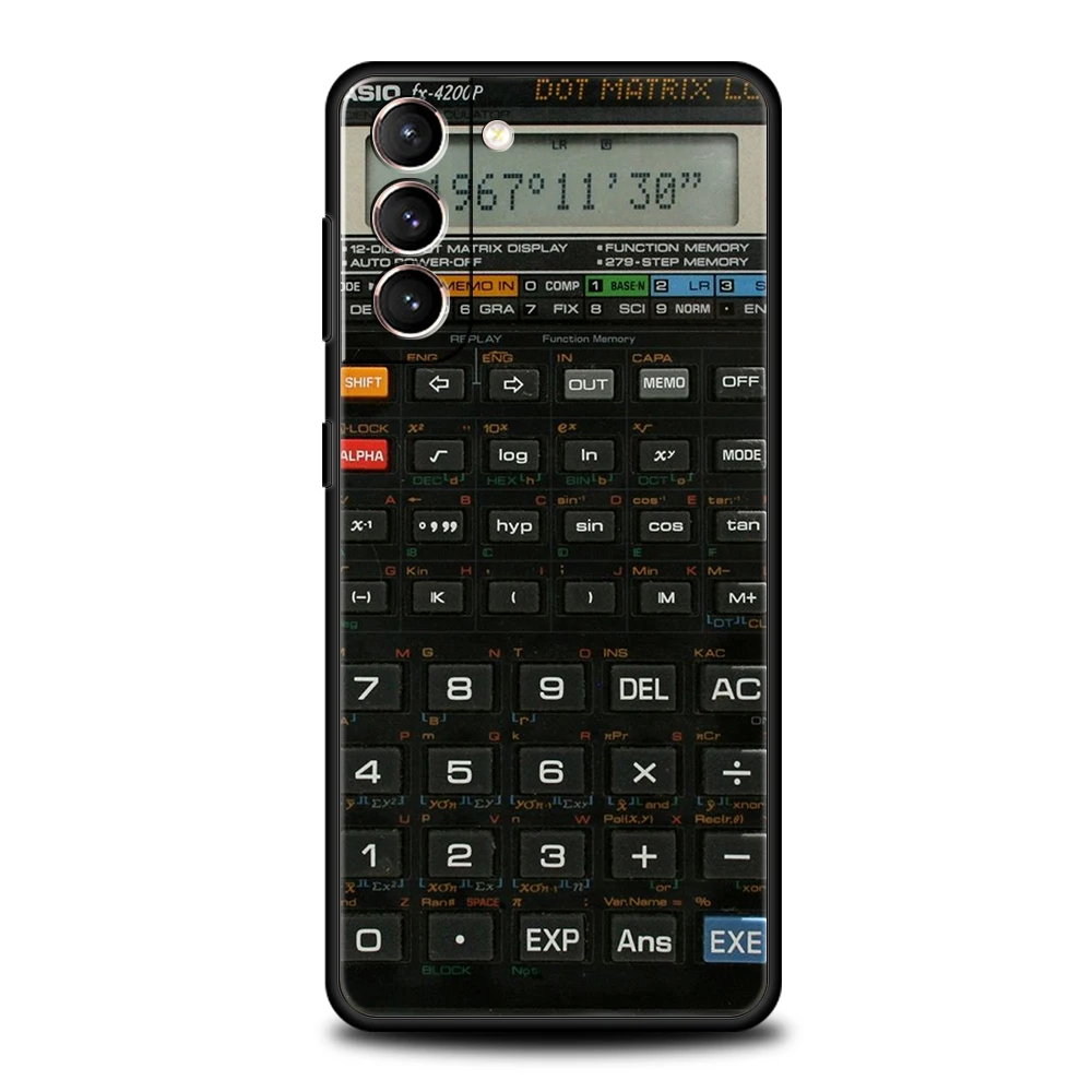 Retro Calculator Phone Case for Samsung Galaxy S24 S23 S22 S20 S21 FE Ultra S10 S10E S9 S8 Plus 5G Silicone Cover Capas Fundas – Detail 3