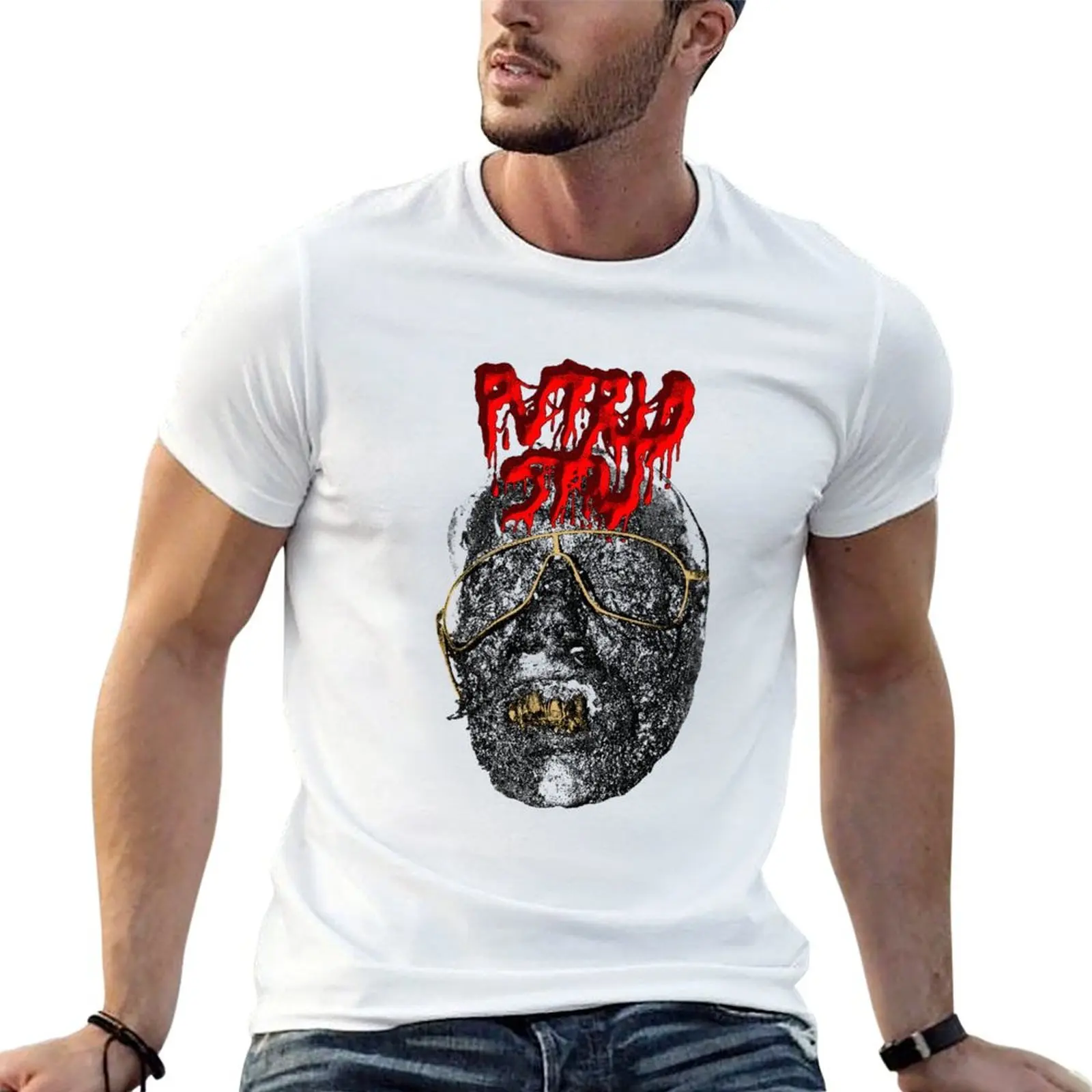 

man STU for t REMAINS shirt man luxury graphic t CHARRED PUTRID shirts T-Shirt