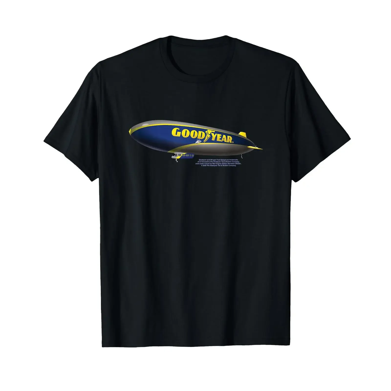 Goodyear Iconic Advertising Blimp Logo T Shirt vintage Washed streetwear Top For Everyday Wear Breathable Soft Versatile Unisex