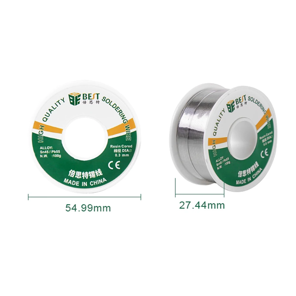 Sn45 Pb55/ Sn60 Pb40 Tin Lead Solder Wire with Rosin Core for Electrical Soldering 100g 0.3-1.0mm
