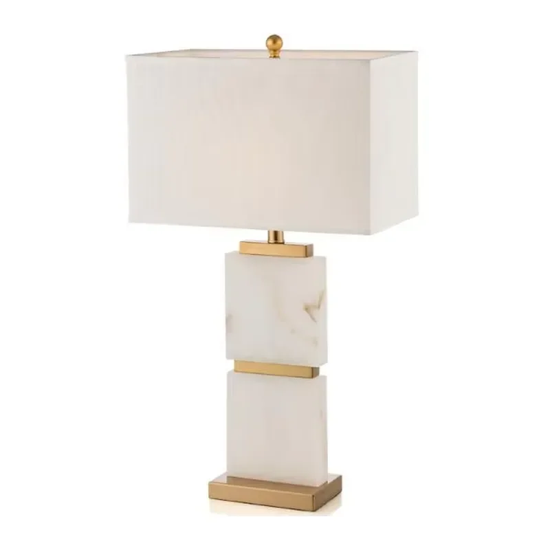 Modern Marble Bedside Lamp LED Desk Light Durable Hotel Home Lighting New Design for Bedroom Nightstand Reading Decorative