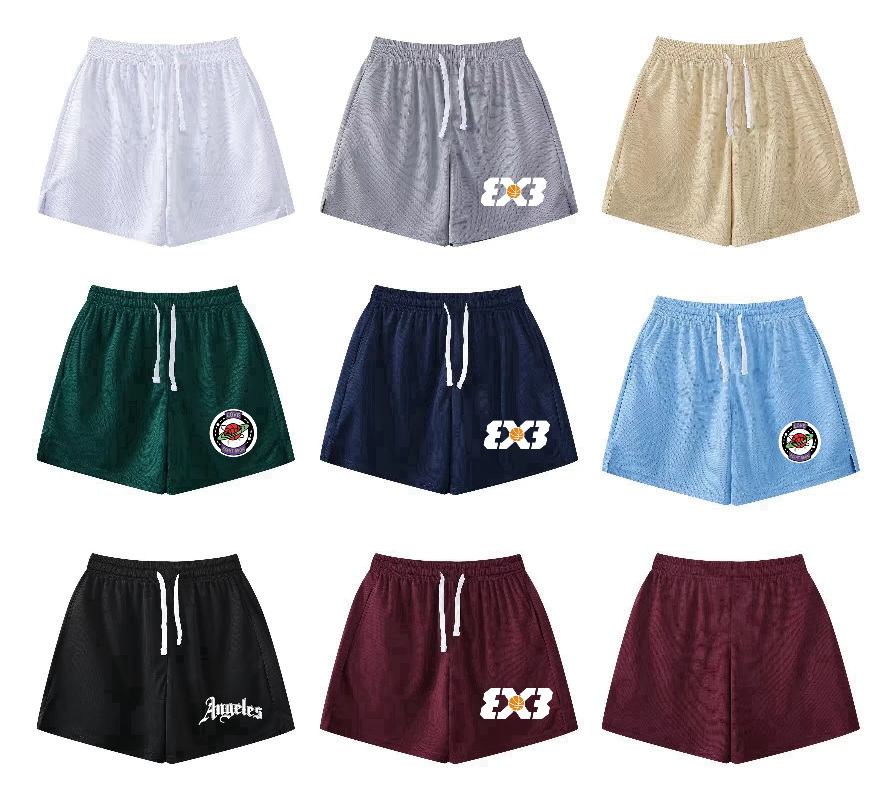 Męskie spodenki kieszonkowe elastyczne oddychające sportowe szorty do biegania trening na świeżym powietrzu Fitness krótki powyżej kolana Sweatpant szorty do koszykówki