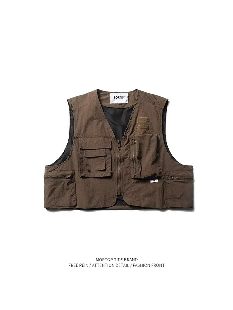 

Outdoor Workwear Multi-Functional ort Svel Men's Faionable Vest with Multiple kets for Youth Casual Wear