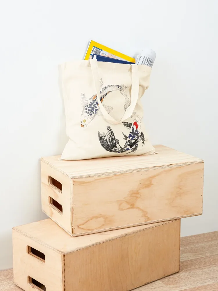 SNS- Koi Fish Tote Bag cute tote bag shopping bag logo tote bags cloth bags bags luxury women