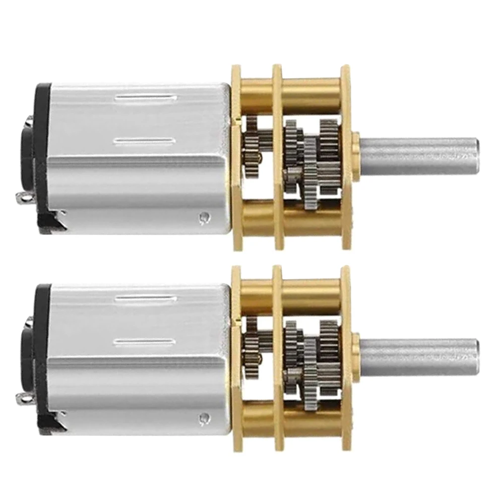 

2pcs Micro DC Gear Motor 8mm D-shaft 3-6V Adjustable Speed Reduction Metal Electric Motor for DIY Robot Car Toys