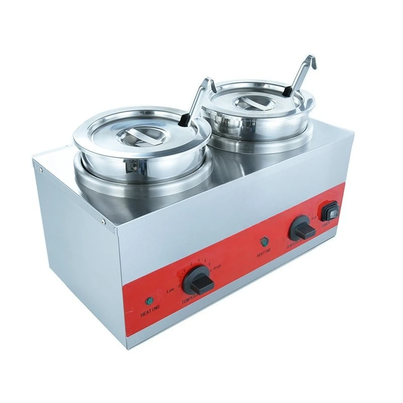Commercial self-service fast food insulation table, dining hall heating pot table equipment stainless steel