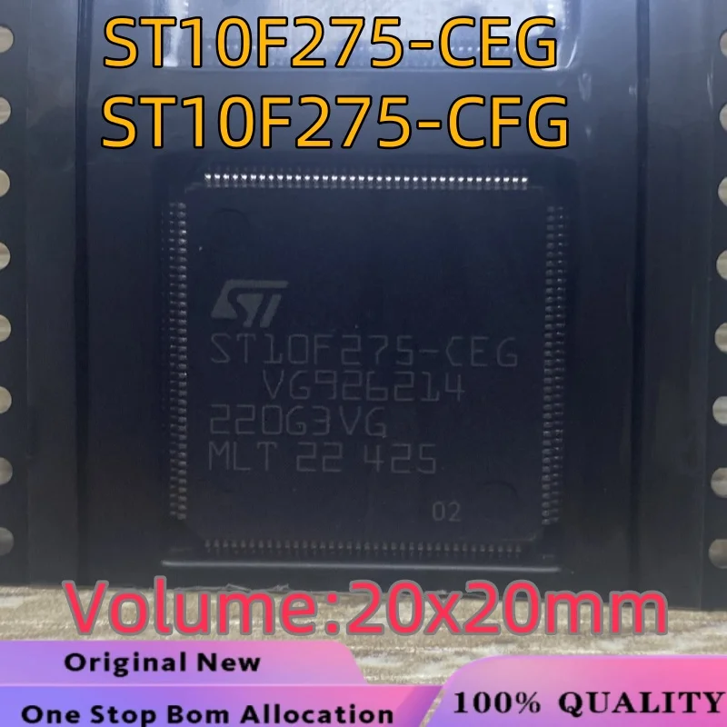 1pcs/lot New Original ST10F275-CEG ST10F275-CFG ST10F275  Volume 20X20X1.4mm TQFP144  Automotive Computer Board CPU Chip
