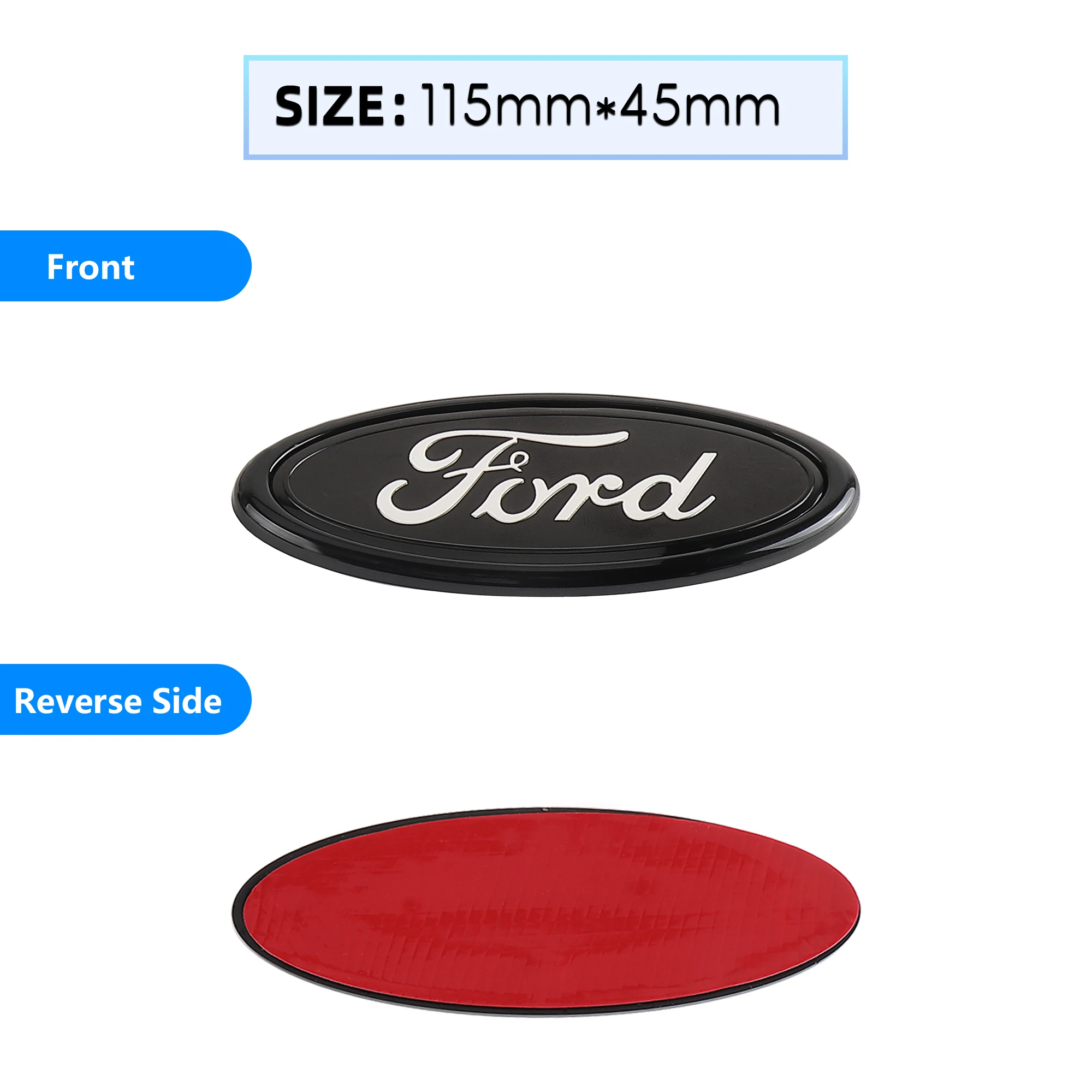 Auto-Fronthaube-Emblem-Aufkleber, Motorhaube-Kofferraum-Aufkleber für Ford Ecosport Explorer Ranger Focus Fiesta Mondeo Shelby Transit Escape