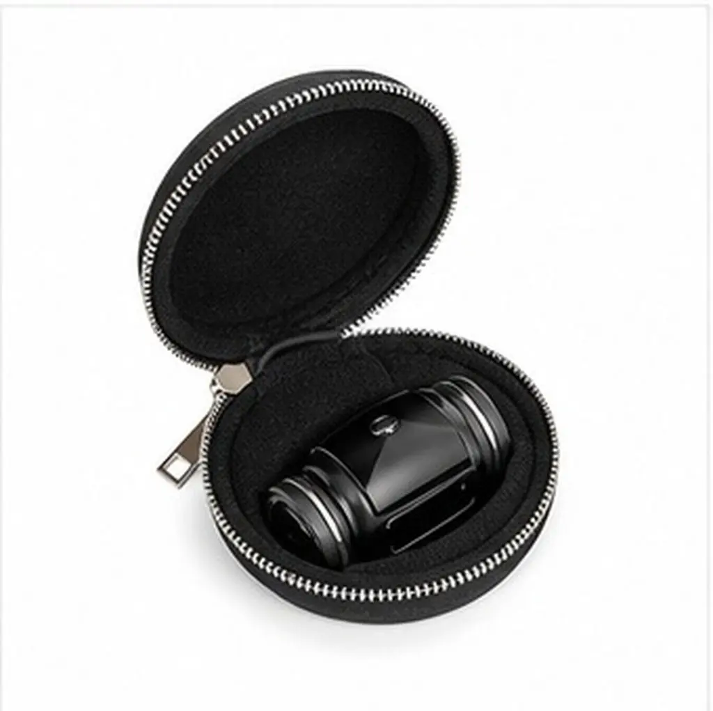 Eva Electric Razor Carrying Case 3.54x3.54x1.57in Round Hard Shell Protective Trimmer Storage Organizer Portable Grooming Tool