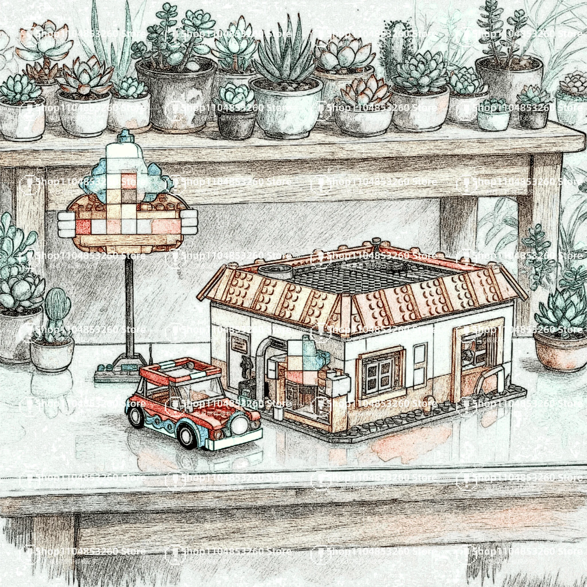 

1635 шт., городская уличная сцена, гамбургер, строительные блоки, строительная модель, кирпичи, подходят для игрушек «сделай сам», подарочный набор на день рождения для детей