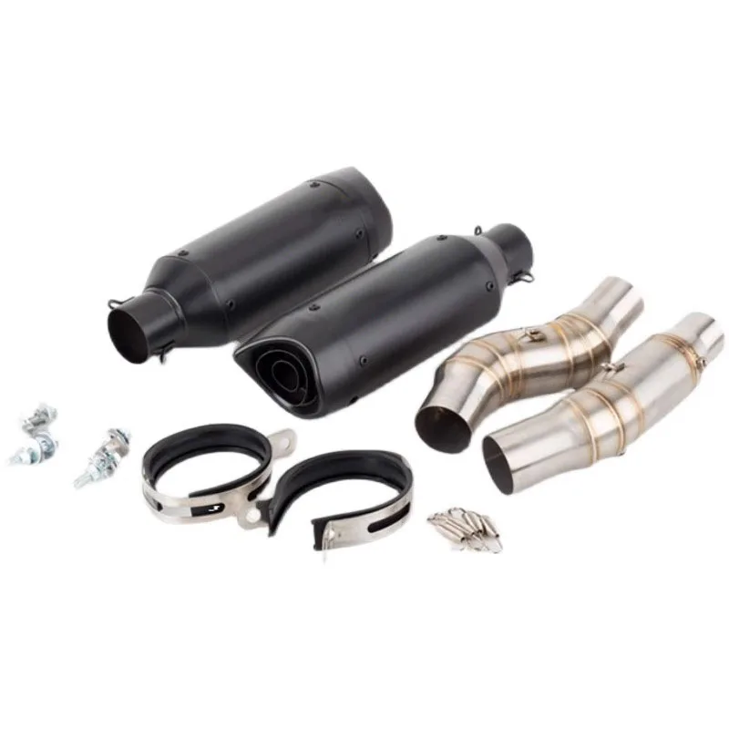 

For Kawasaki Ninja 1000 Z1000 Z1000SX 2010-2020 Escape 51MM Slip-On Motorcycle Exhaust Middie Link Pipe With Black Muffler Tips