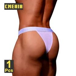 CMENIN Sports Panties Solid Men Thong Man Breathable Modal G-String Low Waist Slips Sissy Thong Men Underwear Men's Fitted Thong