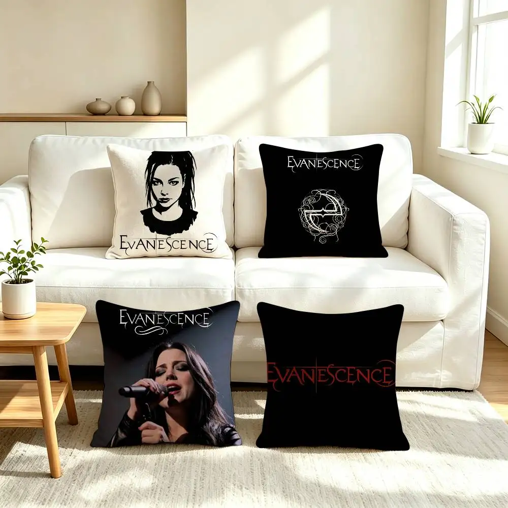 E-Evanescence Amy Lee Vocalist   Square Double-Sided printed Pillow Case Bedroom Bedside Pillow Sofa Cushion Cover