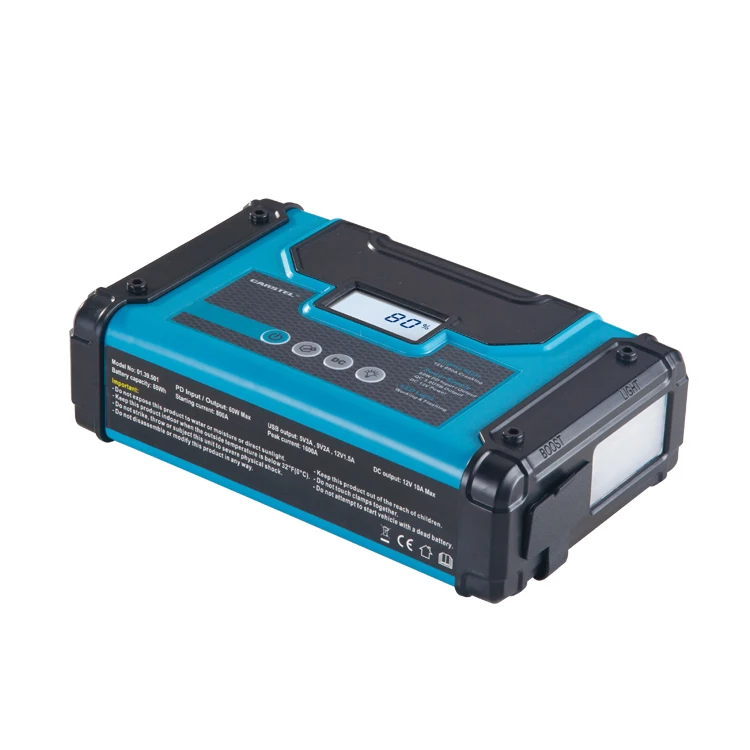 Engine Start with LCD Display 4-Cell 24000mAh Lithium Battery Built-in Jump Starter