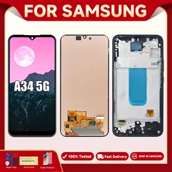 A34 5G For Samsung 6.6''For AMOLED A34 A346 A346B A346E A346M A3460 LCD Display Touch Screen Digitizer Assembly Replacement