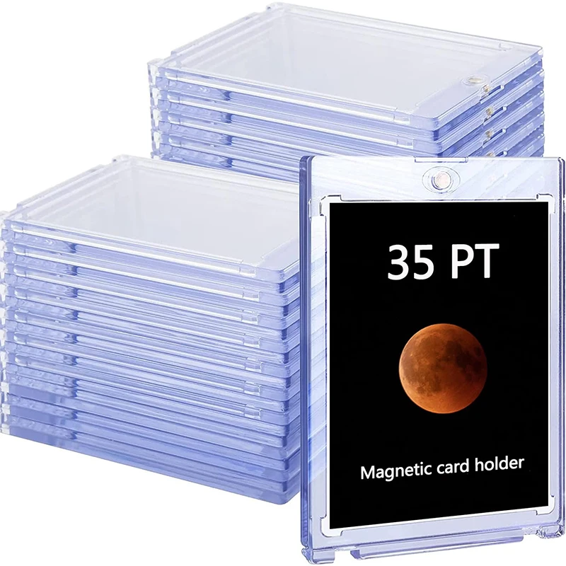 5 teile/paket 35pt Magnet karten halter für Baseball Sport kartens chutz Sammelkarten Hartplastik hüllen Vitrine