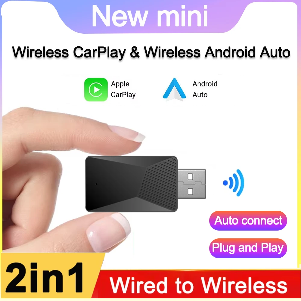 Carplay Android Auto Wireless Adapter for Toyota Mazda Nissan Camry Suzuki Subaru Citroen Audi Mercedes Kia Ford Opel