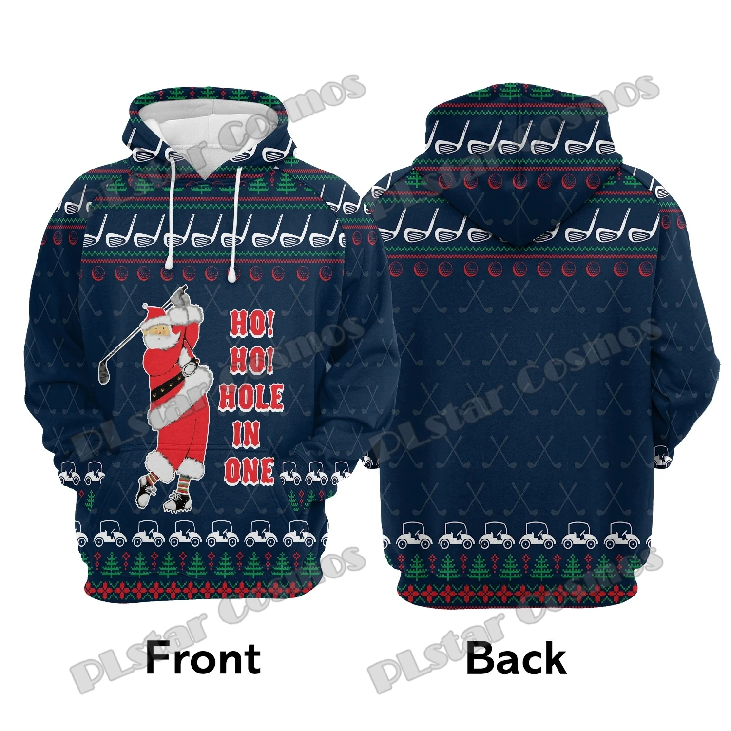 

Santa Claus Playing Golf and Santa Claus Fishing 3D All Over Printed Fashion Unisex Hoodies Autumn Casual Hooded Pullover MT-189