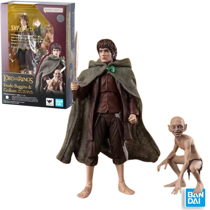 

In Stock BANDAI S.H.F The Lord of the Rings Aragorn Frodo Baggins & Gollum Figure Finished Model kit Anime full Action Toy Gift