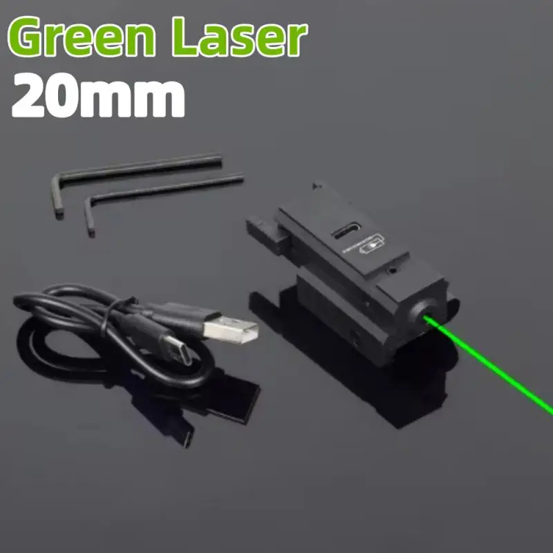 USB Charging Laser Green Red Dot Sight 11mm 20mm Tactially Hunting Pistol Hand Gun G 17 19 Outdoor Rechargeable Portable Power