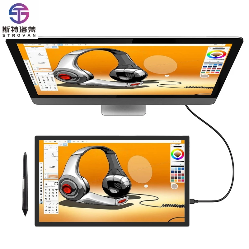 21.5 Inch 4k Graphics Tablet Drawing Professional Design Drawing Tablet with Screen Smart Digital Pen