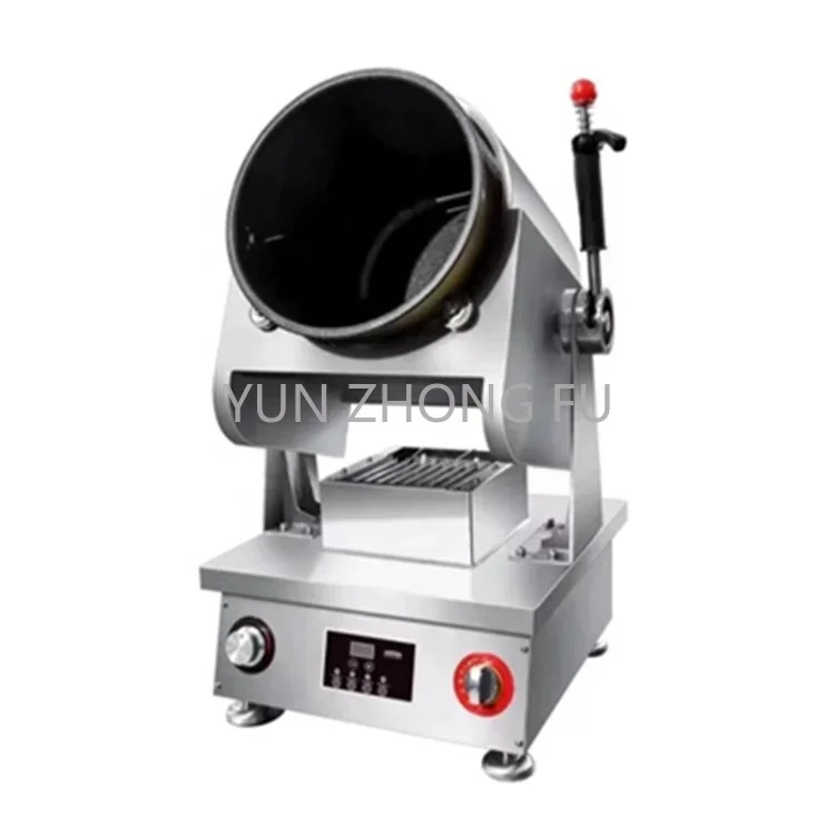 220v 5kw Commercial Electric Intelligent Automatic Frying Range Hood Gas Automatic Frying Pan