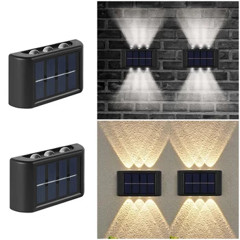Applique murale d'extérieur à énergie solaire, étanche, 6LED...
