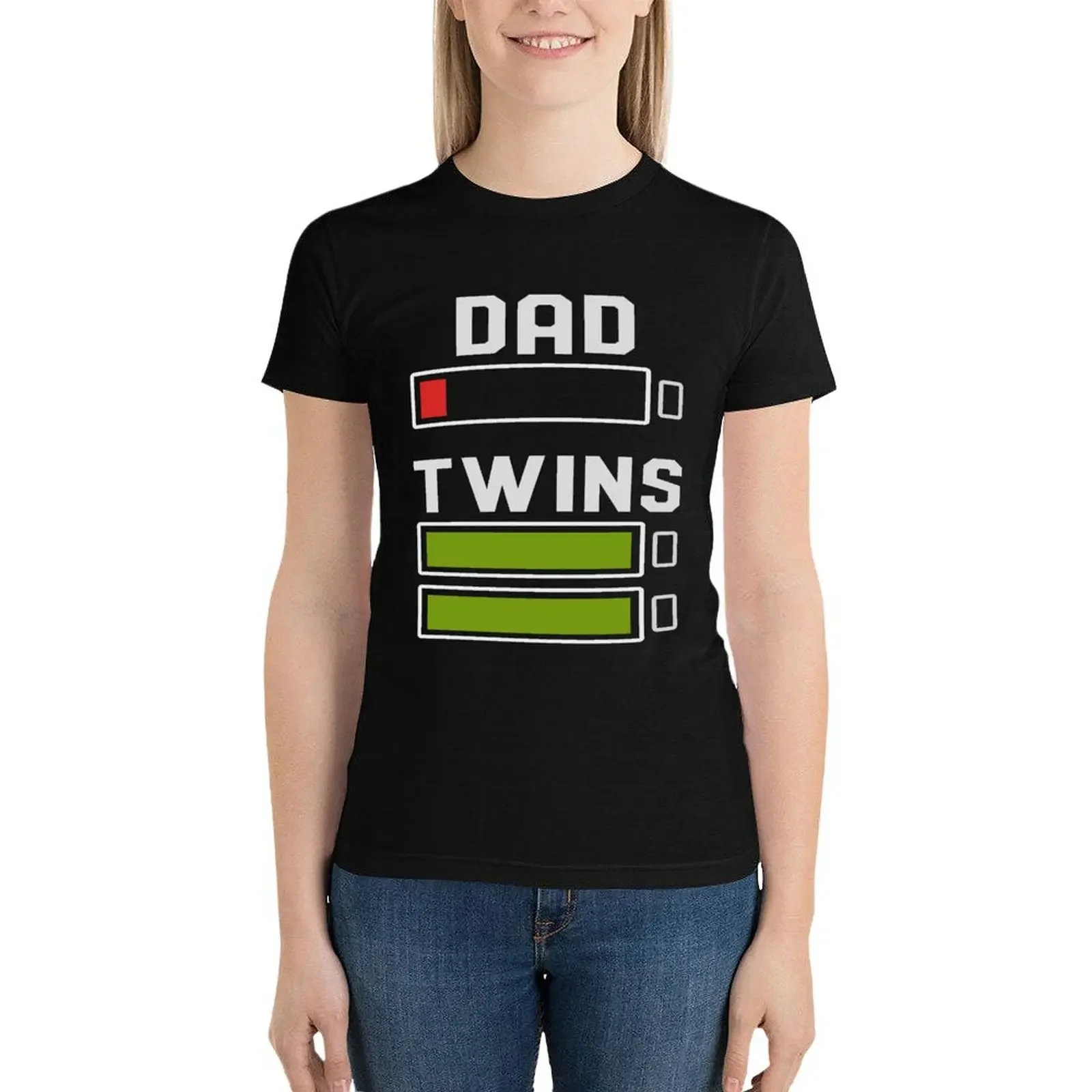 Dad of Twins Shirt Dad of Twins Gift T-Shirt anime clothes cute tops t shirts for Women graphic