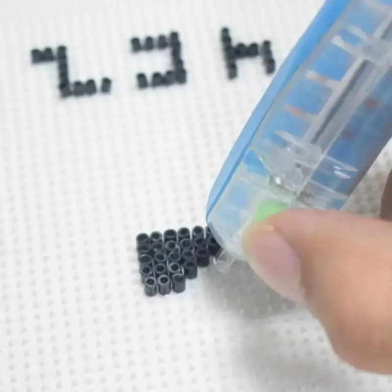 Upgraded Automatic Press Bead Pen DIY Craft Accessory, Kids Perler Bead Art Puzzle Making Tool