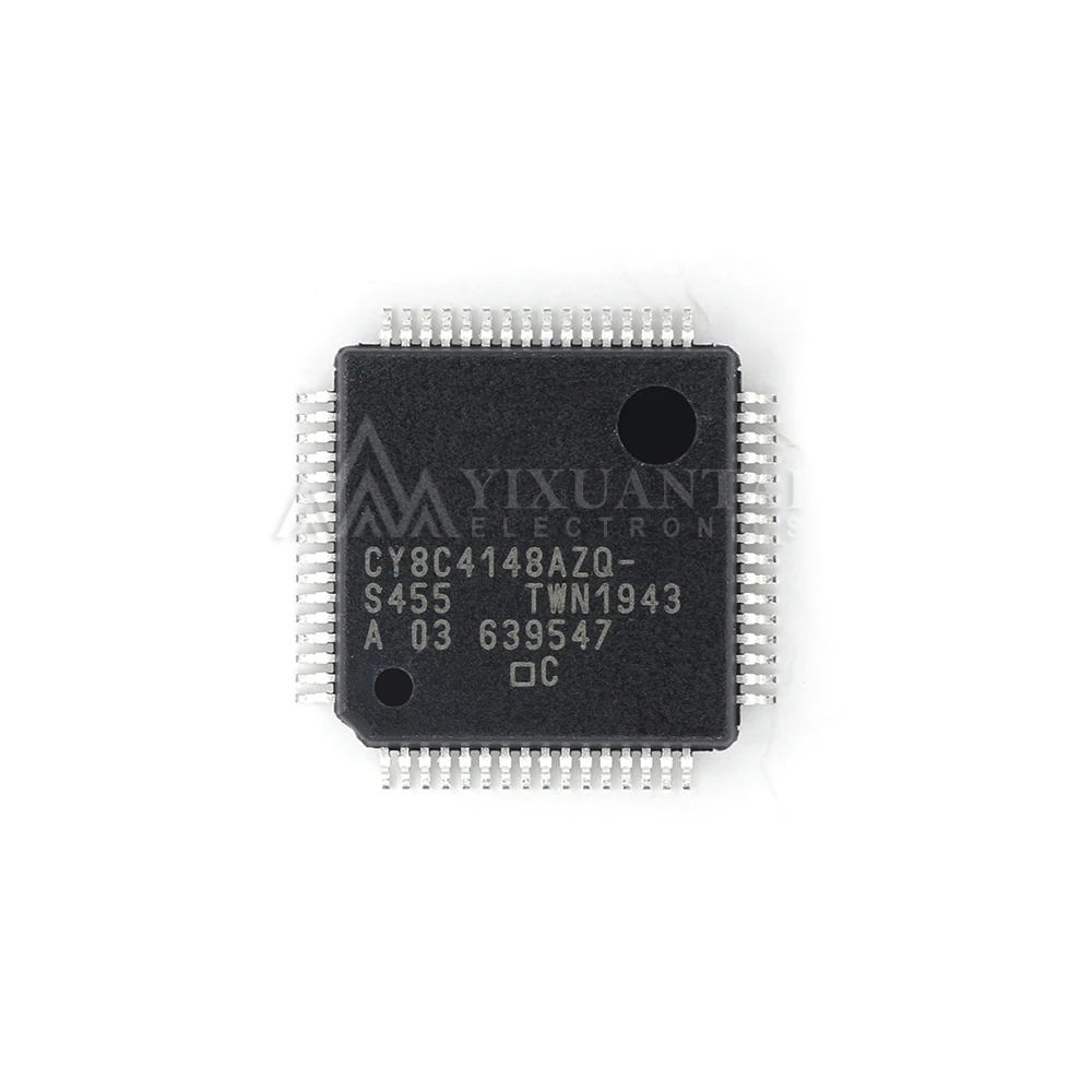 10pcs/Lot   CY8C4148AZQ-S455  CY8C4148AZQ-S455T  CY8C4148AZQ  S455【IC MCU 32BIT 256KB FLASH 64TQFP】New and Original