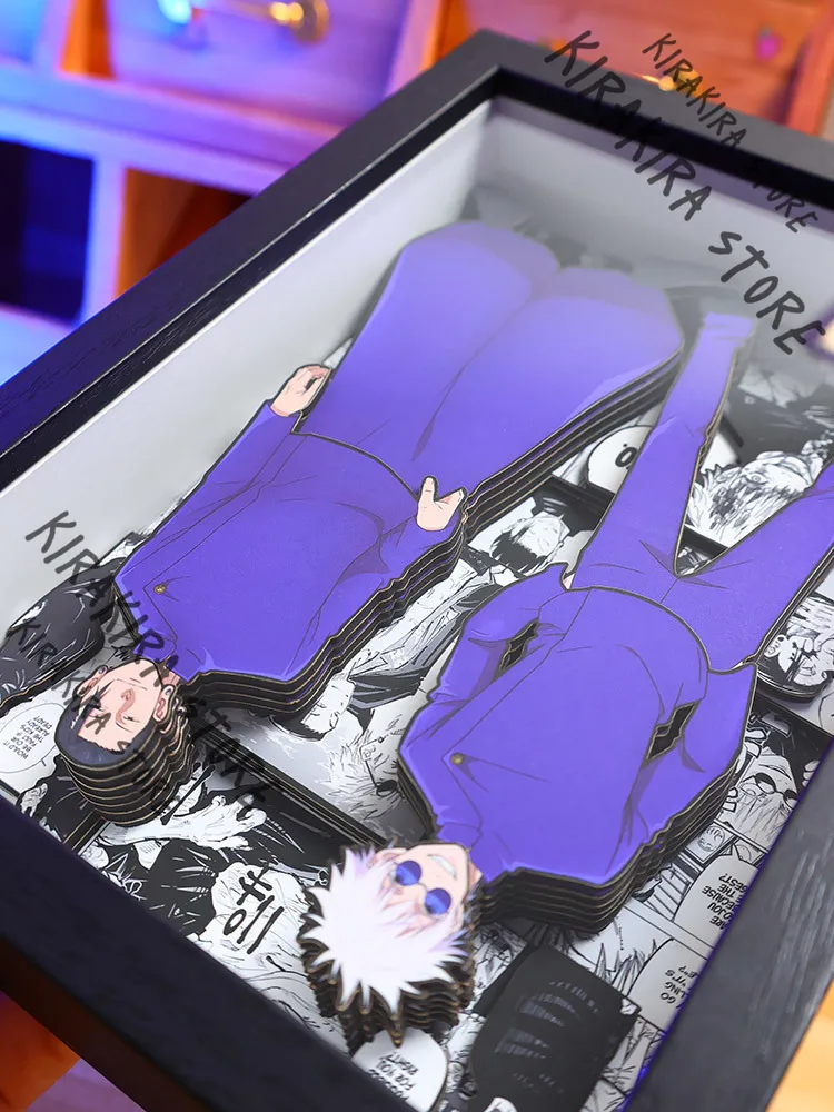 Jujutsu Kaisen Satoru Gojo Itadori Yuji 3D Stereograph Dekor Cosplay Maskottchen Anime Handgemachte Malerei Hängen Bild Geschenk