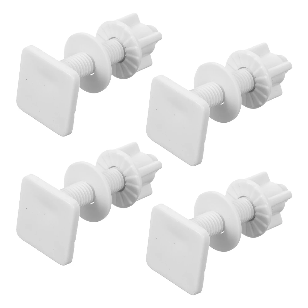 

4 Pcs Toilet Seat Screws ABS Plastic Quick Release Bolts Covers Replacement Hinges Hardware Accessories Compatible Secure Fit