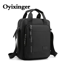 OYIXINGER Men's Shoulder Bags Mens Cross Body Bag Document Man Messenger Briefcase Male Business Handbags For A4 Magazine IPad