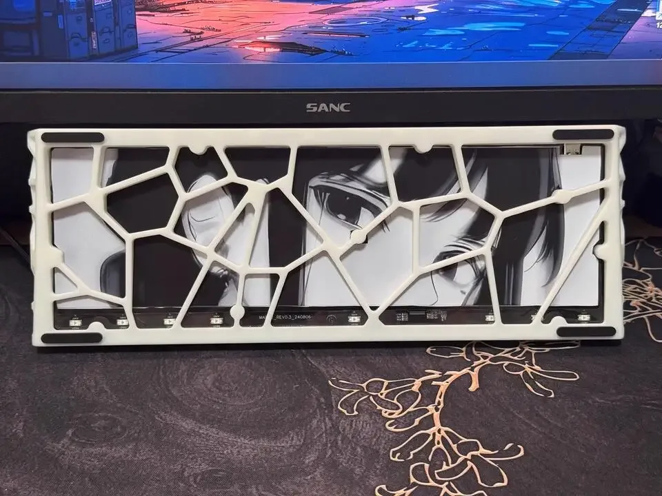 GH60 Skeleton Case CNC Aluminium Magnetic Switch Keyboard Case Translucent 3D Print for Mad60/wooting/Win60 Mechanical Keyboard