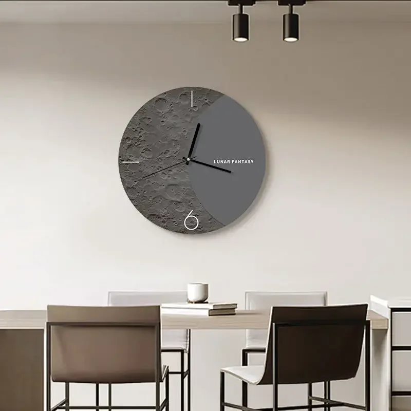 30CM/40CM Nordic Wind Living Room Wall Clock Modern Simple High Sense Dining Room Wall Light Painting Silent No Punch Clock