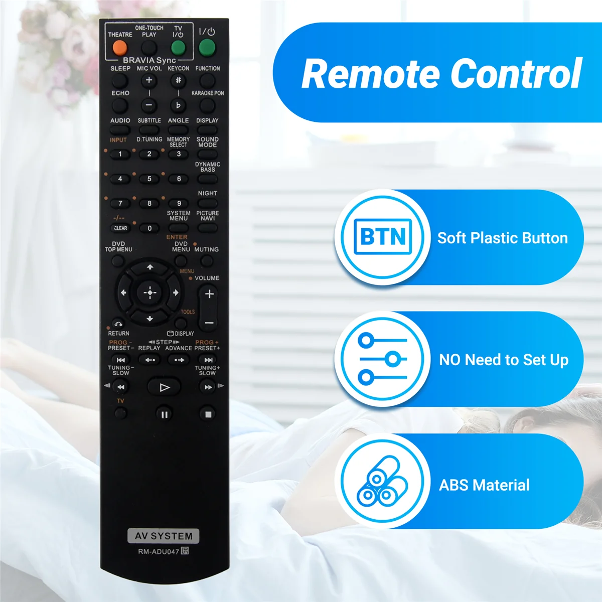 Remote Control for SONY AV DAV-DZ280 DAV-DZ660 DAV-DZ860 DAV-DZ680 DAV-DZ780 HCD-DZ750 RM-ADU047 RM-ADU050