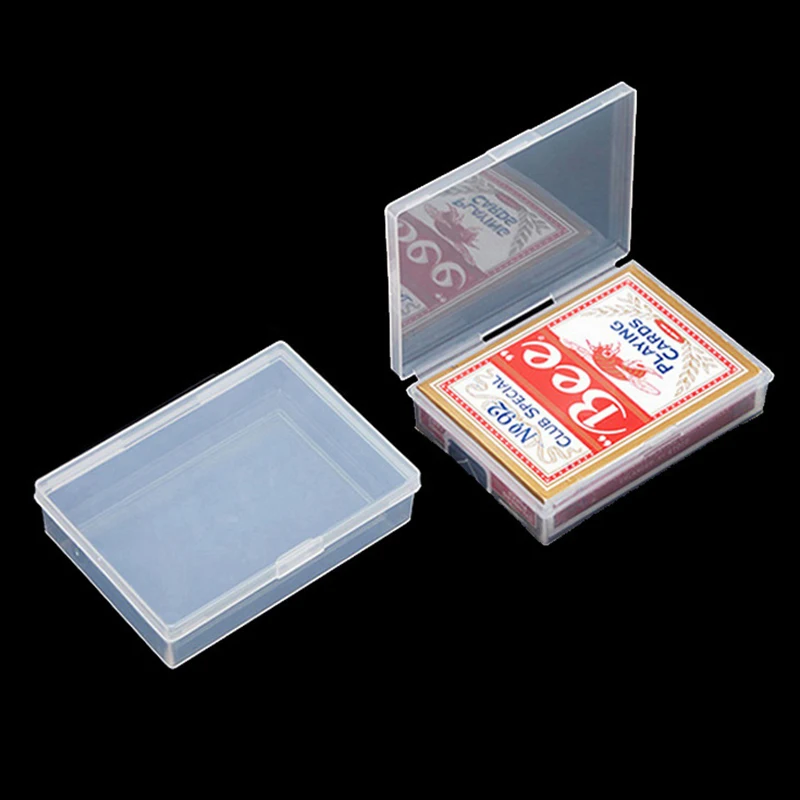Plastic Box Playing Cards Container PP Storage Case Packing Poker Box Transparent Desktop Tape Stickers Box Art Tool CaseHot