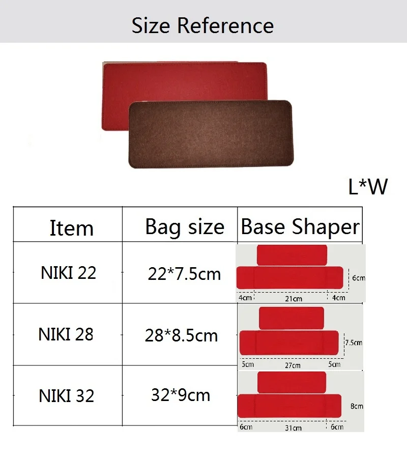 Felt Base Shaper Fits For Y SL NIKI 22 28 32 Handbag Bottom Plate Strong Prevent Bag Collapse