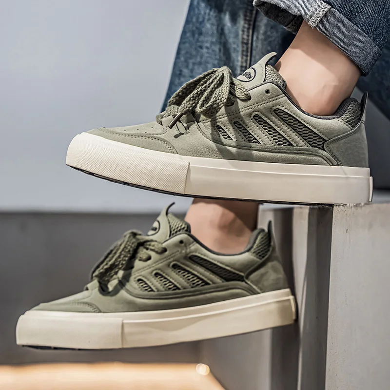 

Men Shoes Classic PU Shoe Fashion Street Walking Skateboard Shoe Laced Vulcanize Footwear Breathable Casual Shoes Men Sneakers