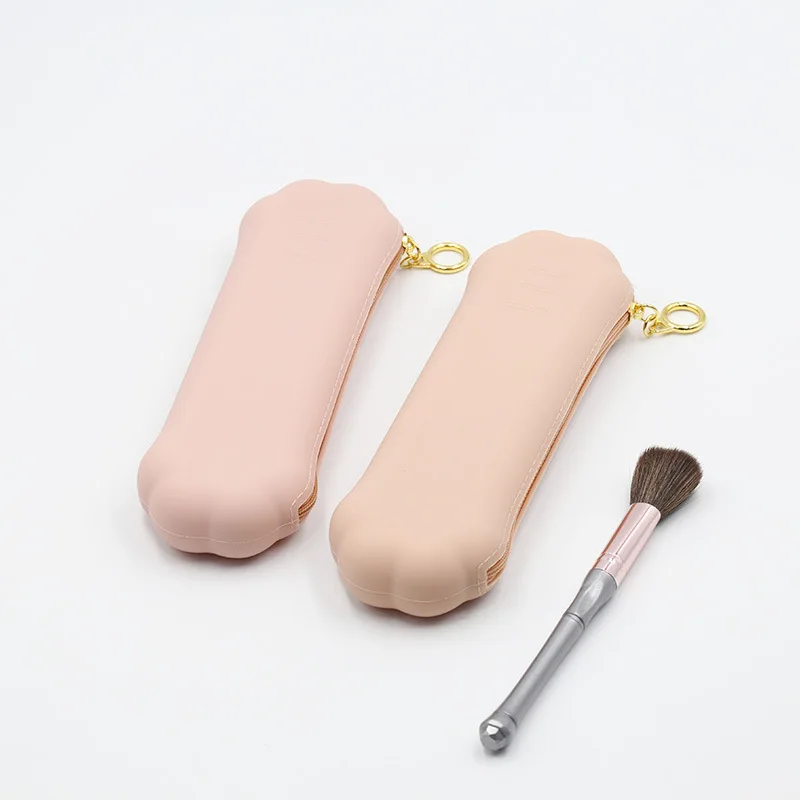 Travel Makeup Brush Holder Silicone Cosmetic Brushes Bag Makeup Sponge Case Portable Waterproof Makeup Tools for Women Girls